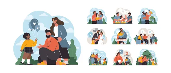 Famille Pack d'Illustrations