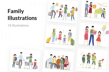 Famille Pack d'Illustrations