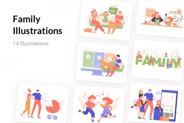 Famille Pack d'Illustrations