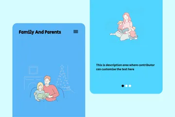 Famille et parents Illustration Pack