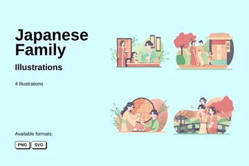 Famille japonaise Pack d'Illustrations