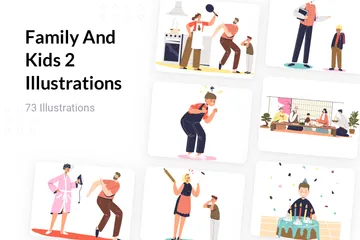 Family And Kids 2 Illustration Pack