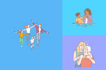 Family And Parents Illustration Pack