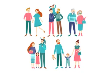 Family Couples Illustration Pack