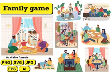 Family Game Illustration Pack