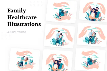 Family Healthcare Illustration Pack
