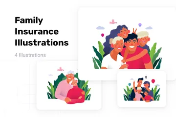 Family Insurance Illustration Pack