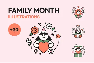 Family Month Illustration Pack