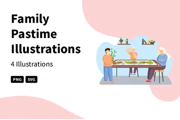 Family Pastime Illustration Pack