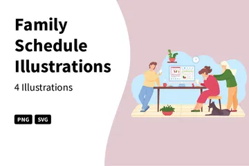 Family Schedule Illustration Pack