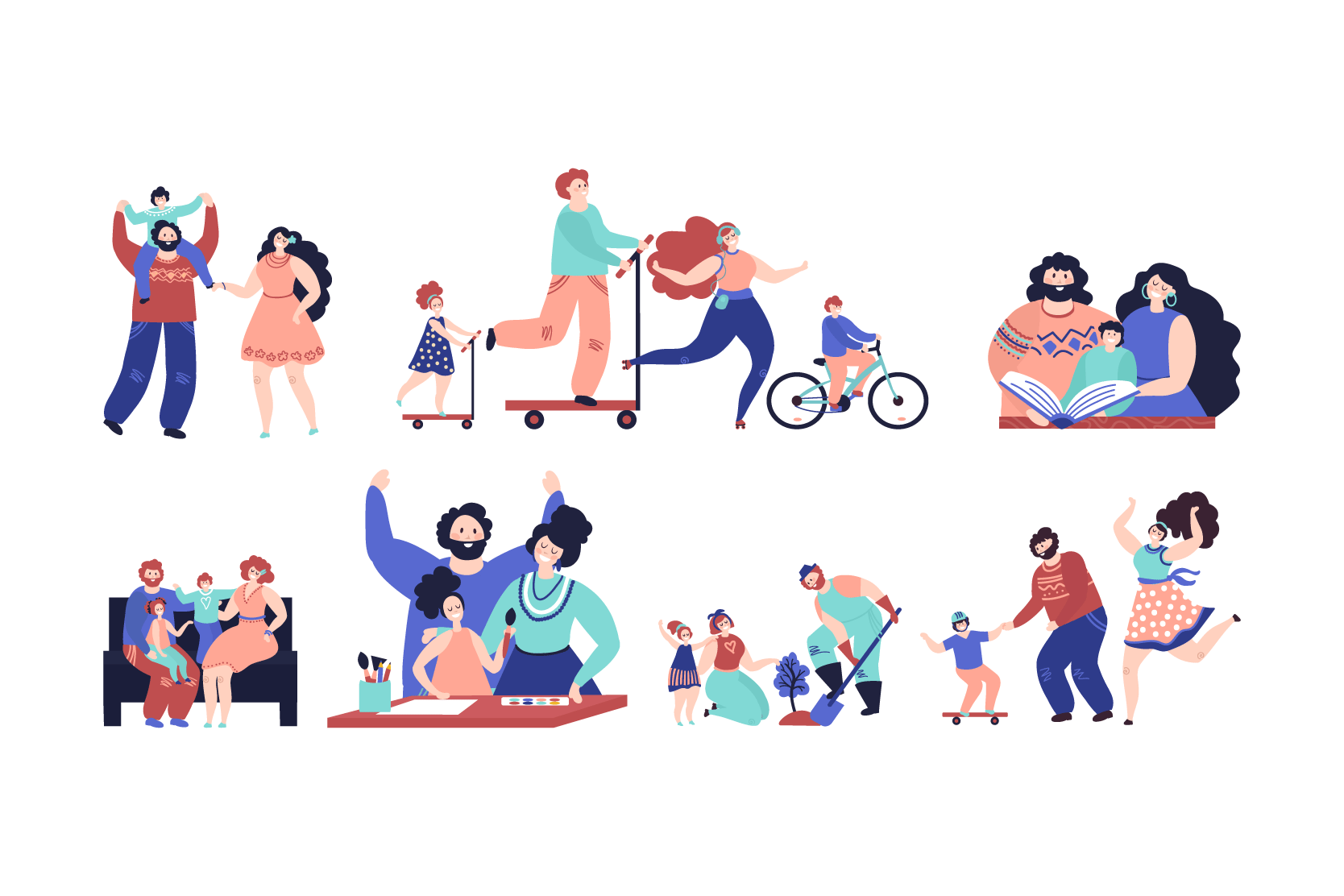 premium-family-spend-time-together-illustration-pack-from-people