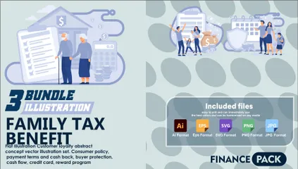 Family Tax Benefit Illustration Pack
