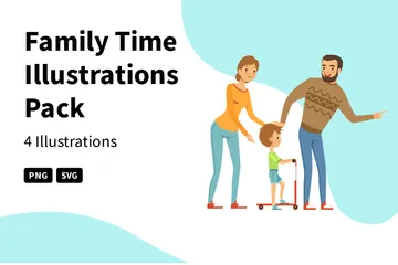 Family Time Illustration Pack