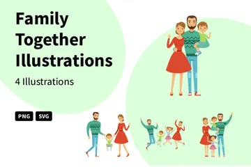 Family Together Illustration Pack