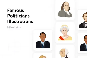 Famous Politicians Illustration Pack