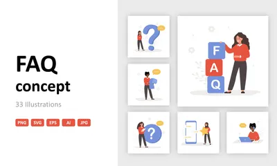 FAQ Concept Illustration Pack