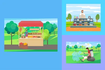 Farm Activity Illustration Pack