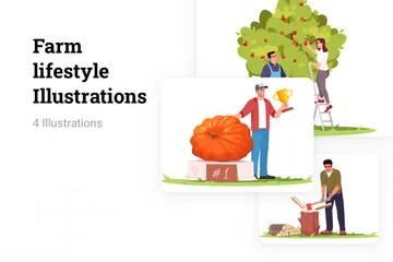 Farm Lifestyle Illustration Pack