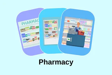 Farmacia Paquete de Ilustraciones