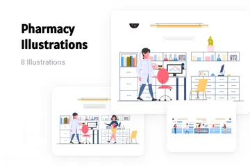 Farmacia Paquete de Ilustraciones