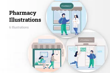 Farmacia Pacote de Ilustrações