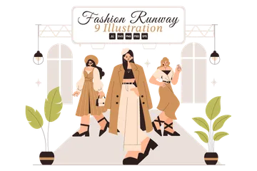 Fashion Runway Illustration Pack