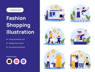 Fashion Shopping Illustration Pack
