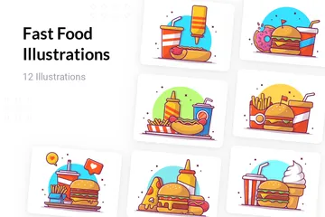 Fast Food Illustration Pack