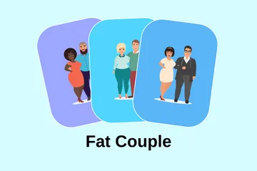 Fat Couple Illustration Pack