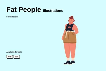 Fat People Illustration Pack