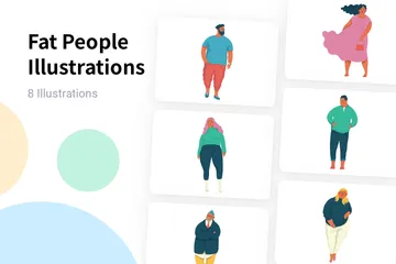 Fat People Illustration Pack