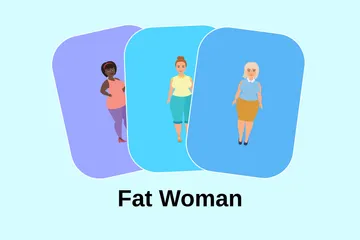 Fat Woman Illustration Pack