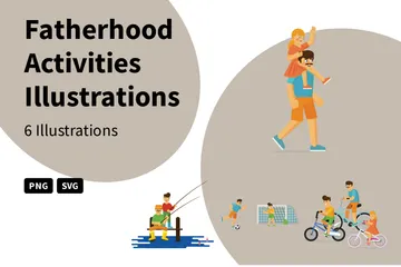 Fatherhood Activities Illustration Pack