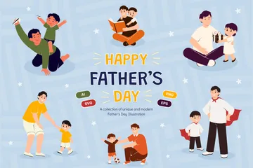 Fathers Day Illustration Pack