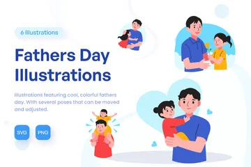 Fathers Day Illustration Pack