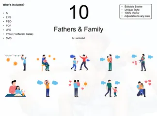 Fathers & Family Illustration Pack