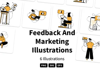 Feedback And Marketing Illustration Pack