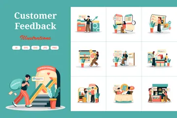 Feedback do cliente Pacote de Ilustrações