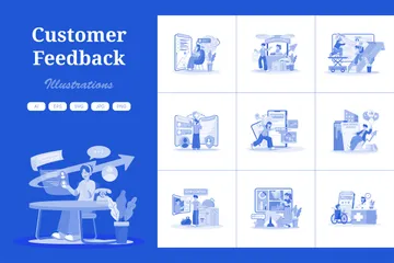 Feedback do cliente Illustration Pack