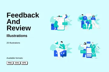 Feedback e revisão Pacote de Ilustrações