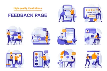 Feedback-Seite Illustrationspack