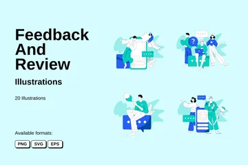 Feedback und Bewertung Illustrationspack