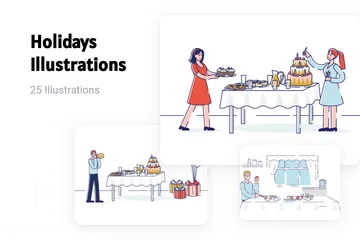 Feiertage Illustrationspack