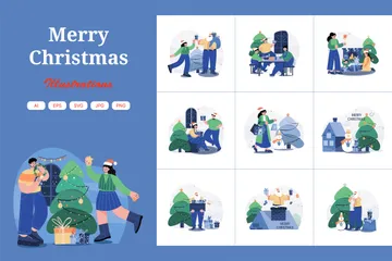 Feliz navidad Paquete de Ilustraciones
