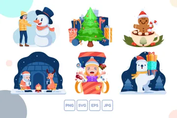 Feliz navidad Illustration Pack