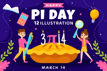 Feliz día Pi Paquete de Ilustraciones