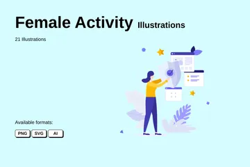 Female Activity Illustration Pack