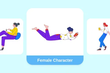 Female Character Illustration Pack