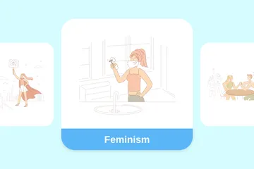 Feminism Illustration Pack