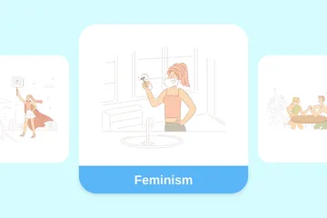 Feminismo Paquete de Ilustraciones